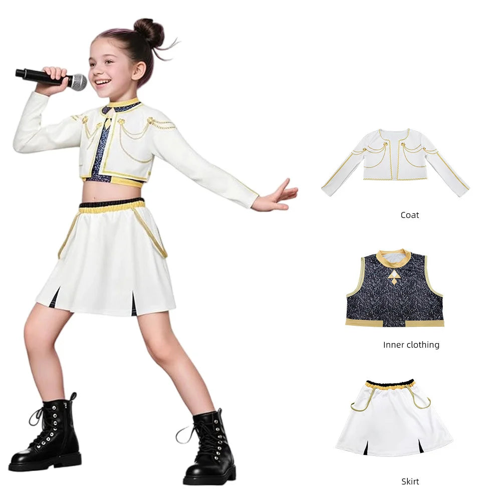 Bestsellers Anime TV Movies Costumes K-POP Demon Hunters Clothes Set Wearing Wig Halloween Carnival Easter Stage Costumes