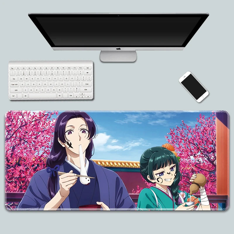 The Apothecary Diaries Gaming Mouse Pad Kawaii Colorful Extended for Mouse and Keyboard Non-Slip with Anime Cute Girl Design