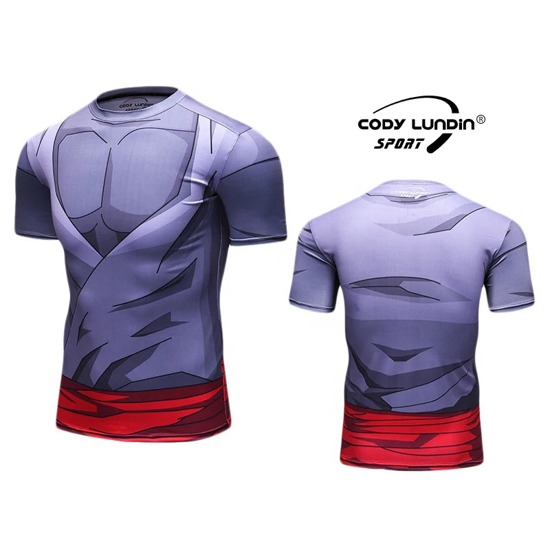 Fitness Bodybuilding Anime Clothing Mens All Over Printing T Shirts