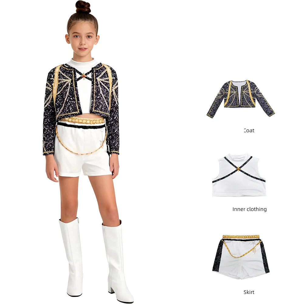 Bestsellers Anime TV Movies Costumes K-POP Demon Hunters Clothes Set Wearing Wig Halloween Carnival Easter Stage Costumes