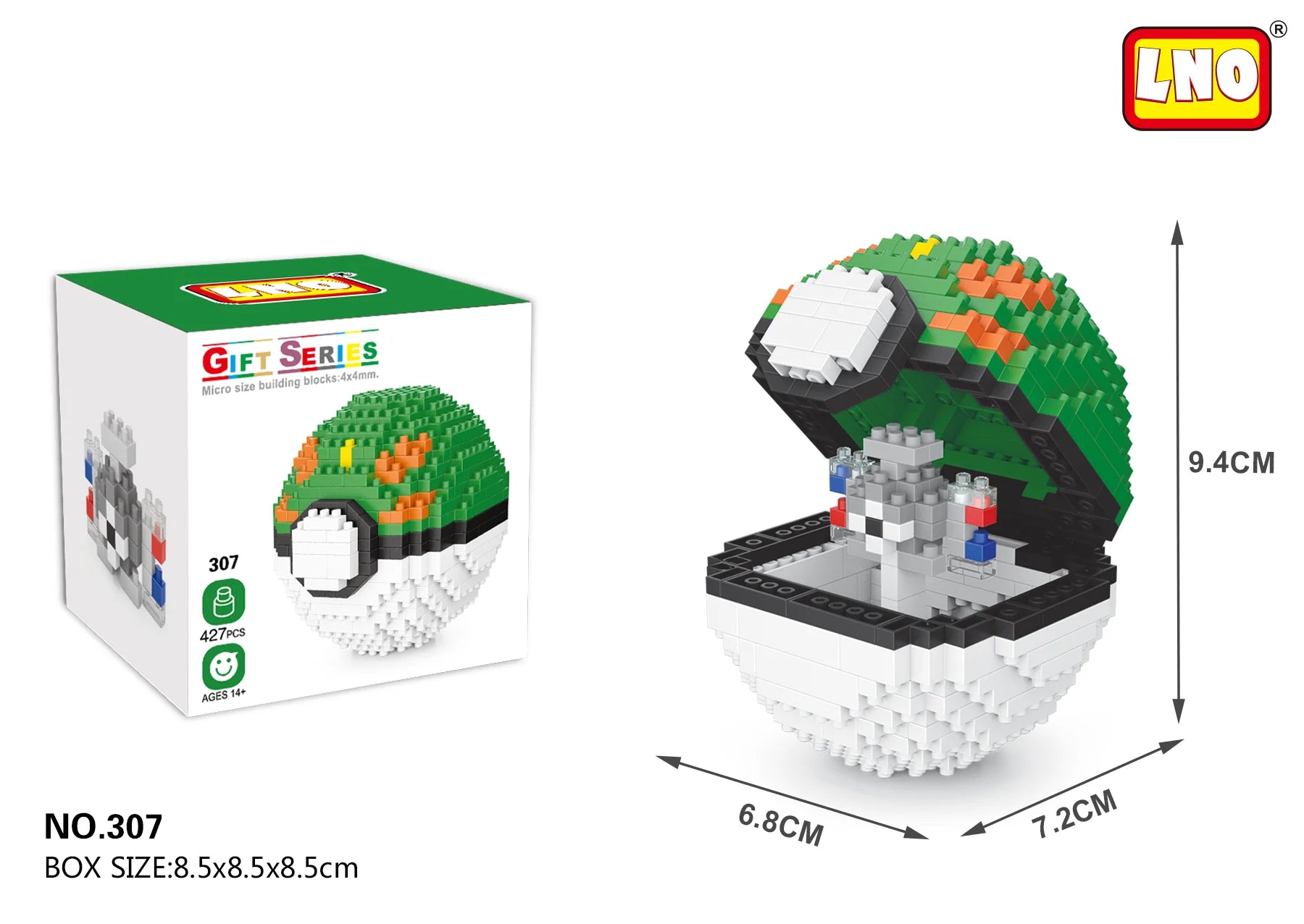 New Plastic Mini Block Micro Building Brick Anime Poke Pet Ball Construction and Model Toy for Kids Age 5 to 7 Years