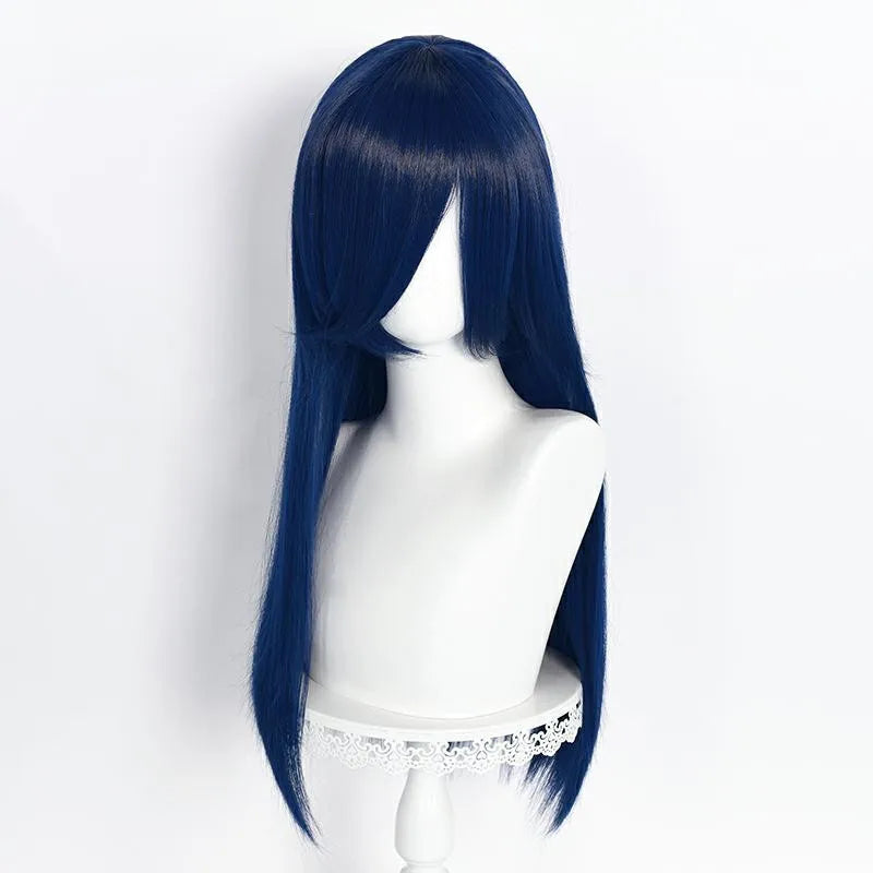 60cm Long Straight Multi Colors MSN Wig Synthetic Anime Halloween Party Heat Resistant Cosplay Hair Wigs With Bangs