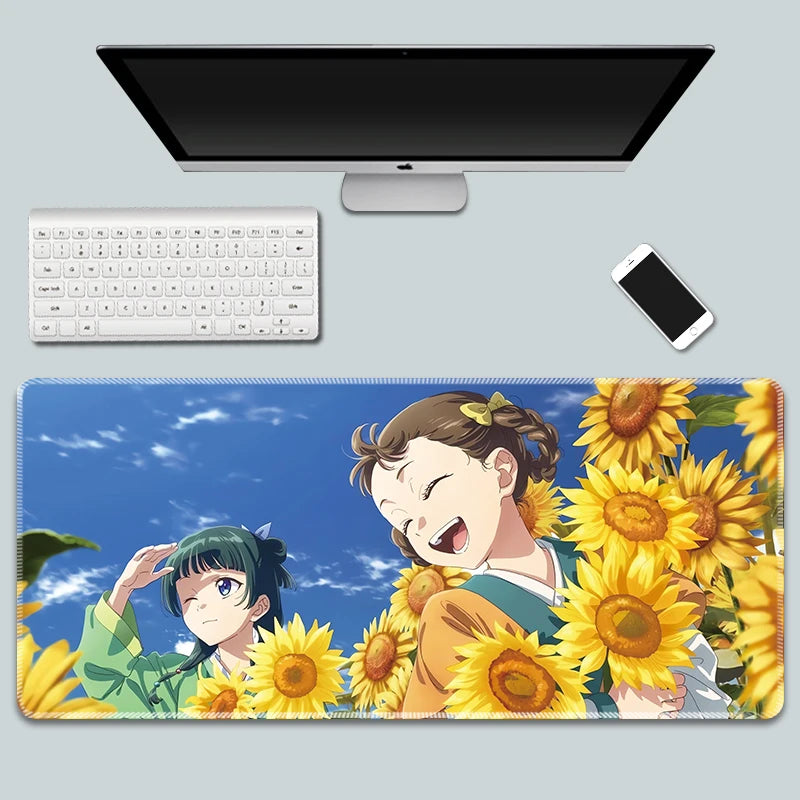 The Apothecary Diaries Gaming Mouse Pad Kawaii Colorful Extended for Mouse and Keyboard Non-Slip with Anime Cute Girl Design