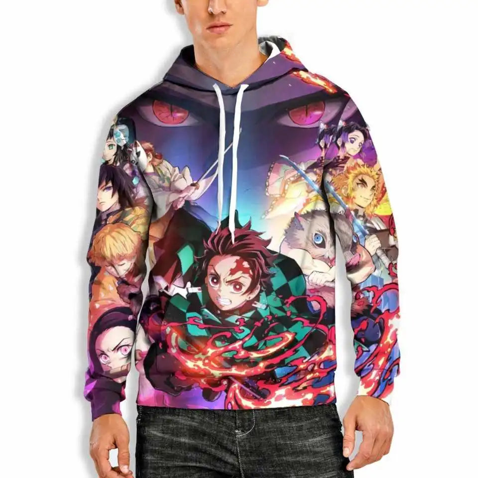 Hot 2025 New Shipping Graphic Sublimation Hoodie Sweatshirts Anime Hoodie Print All for Men Felpa Casual Woven Plain Dyed V-neck