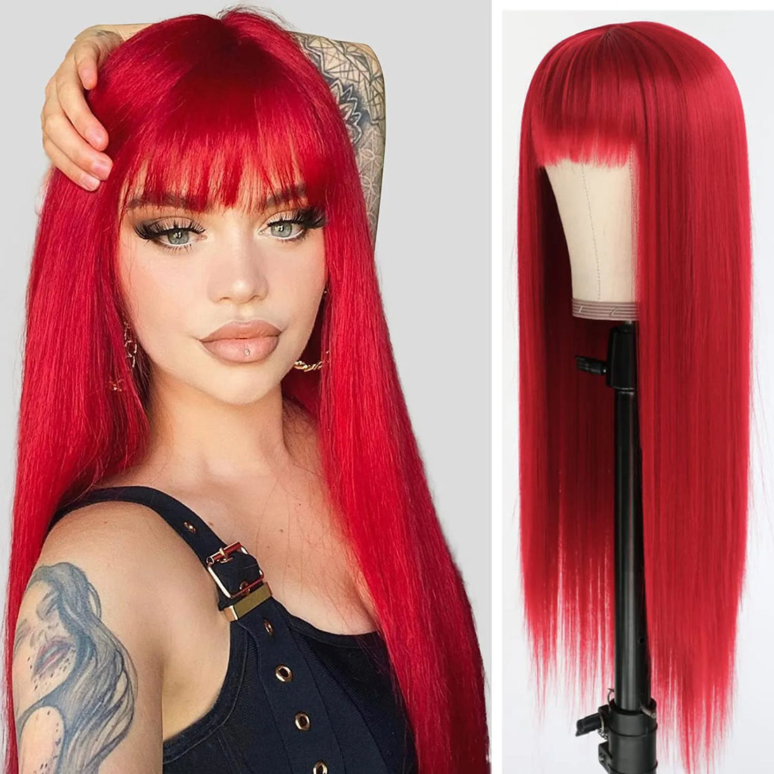 28inch Cosplay Wigs Multi Colors Straight Synthetic Wig Cosplay Heat Resistant  Anime Cosplay Wigs for Halloween Party