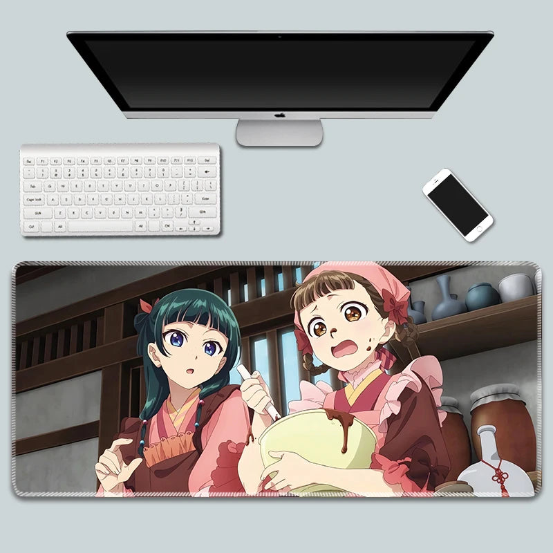 The Apothecary Diaries Gaming Mouse Pad Kawaii Colorful Extended for Mouse and Keyboard Non-Slip with Anime Cute Girl Design