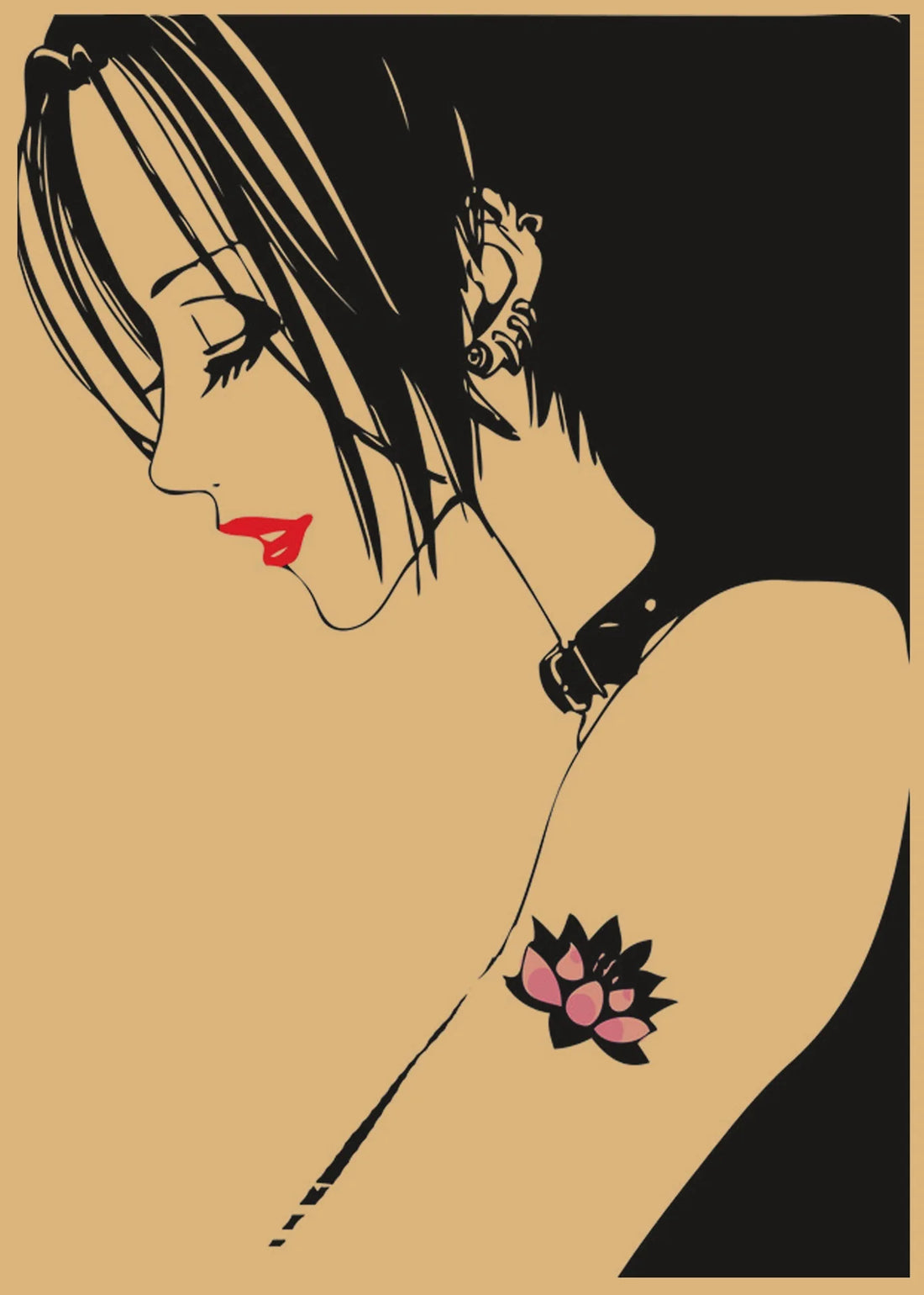 NANA Yasawa Japanese Retro Kraft Paper Anime Poster Bar Cafe Decoration Wall Painting 142