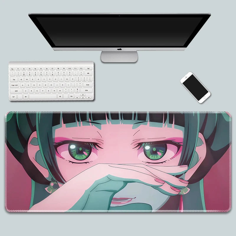 The Apothecary Diaries Gaming Mouse Pad Kawaii Colorful Extended for Mouse and Keyboard Non-Slip with Anime Cute Girl Design