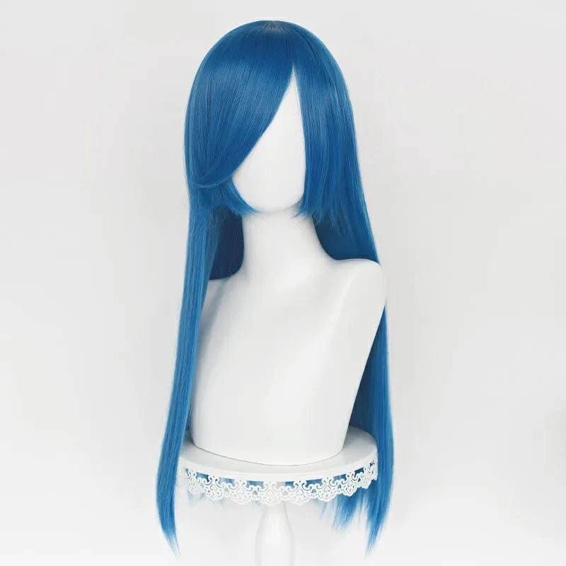 60cm Long Straight Multi Colors MSN Wig Synthetic Anime Halloween Party Heat Resistant Cosplay Hair Wigs With Bangs