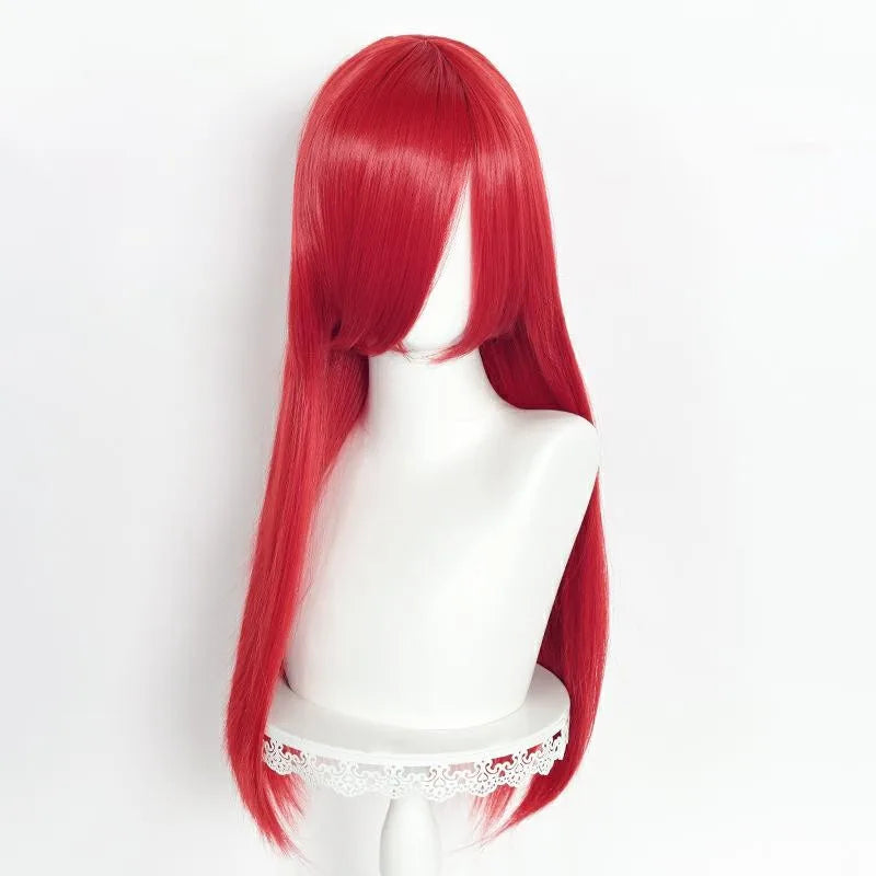 60cm Long Straight Multi Colors MSN Wig Synthetic Anime Halloween Party Heat Resistant Cosplay Hair Wigs With Bangs