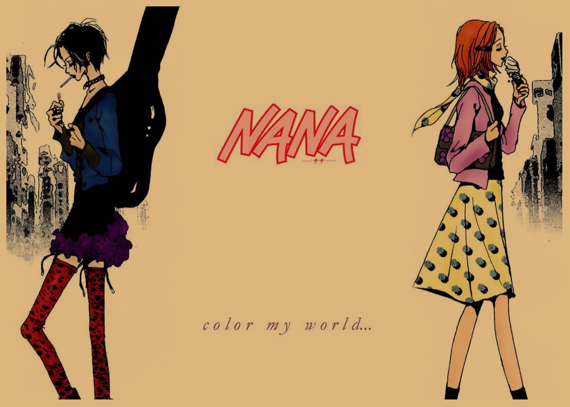NANA Yasawa Japanese Retro Kraft Paper Anime Poster Bar Cafe Decoration Wall Painting 142
