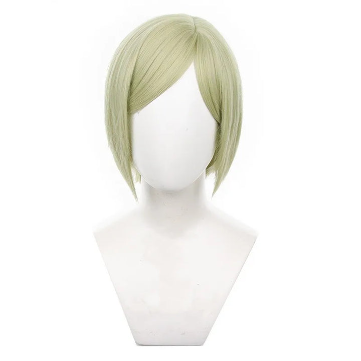 High Quality Jujutsu Kaisen Cosplay 35cm Short Light Green Nanami Kento Peluca Synthetic Anime Heat Resistant Cosplay Wig