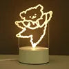 USB Photo Creative 3D Illusion Anime Lamparas Acrylic Light Table Desk Base LED Christmas Lamp Kid's Room Decor Night Light