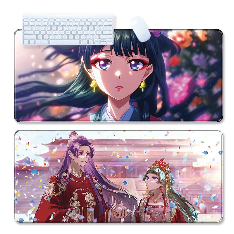 The Apothecary Diaries Gaming Mouse Pad Kawaii Colorful Extended for Mouse and Keyboard Non-Slip with Anime Cute Girl Design