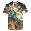 Evertop Custom Logo 3D Digital Printed Breathable Polyester Anime T-shirt for Men Women and Kids Short Sleeve O-Neck
