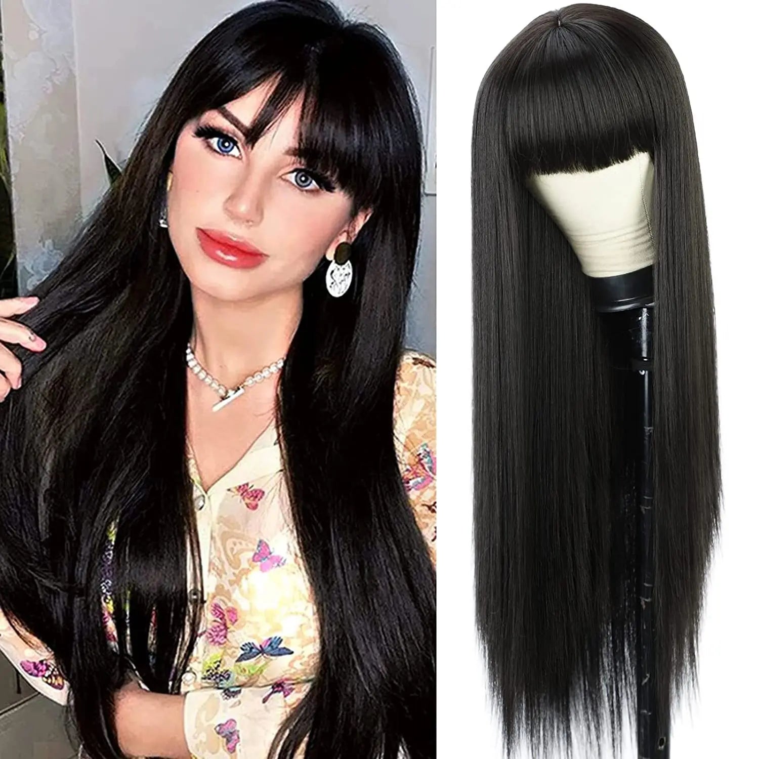 28inch Cosplay Wigs Multi Colors Straight Synthetic Wig Cosplay Heat Resistant  Anime Cosplay Wigs for Halloween Party