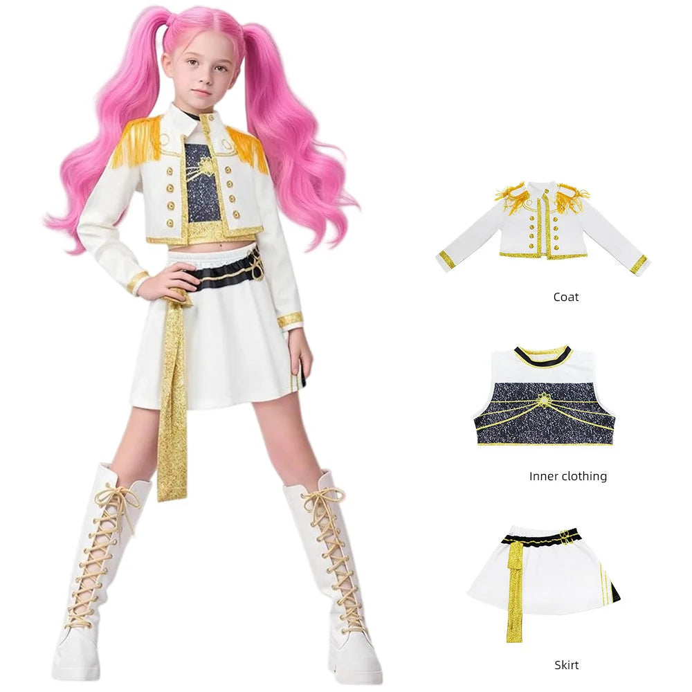 Bestsellers Anime TV Movies Costumes K-POP Demon Hunters Clothes Set Wearing Wig Halloween Carnival Easter Stage Costumes