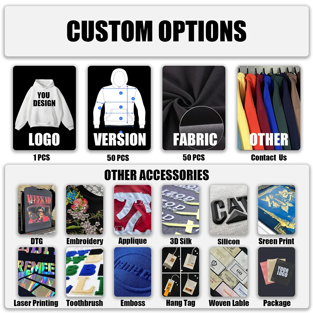 Hoodie Manufacturers for Clothing Brand Custom 350 GSM and 380 GSM 100% Cotton Oversized Anime Hoodie in Bulk US Sizes