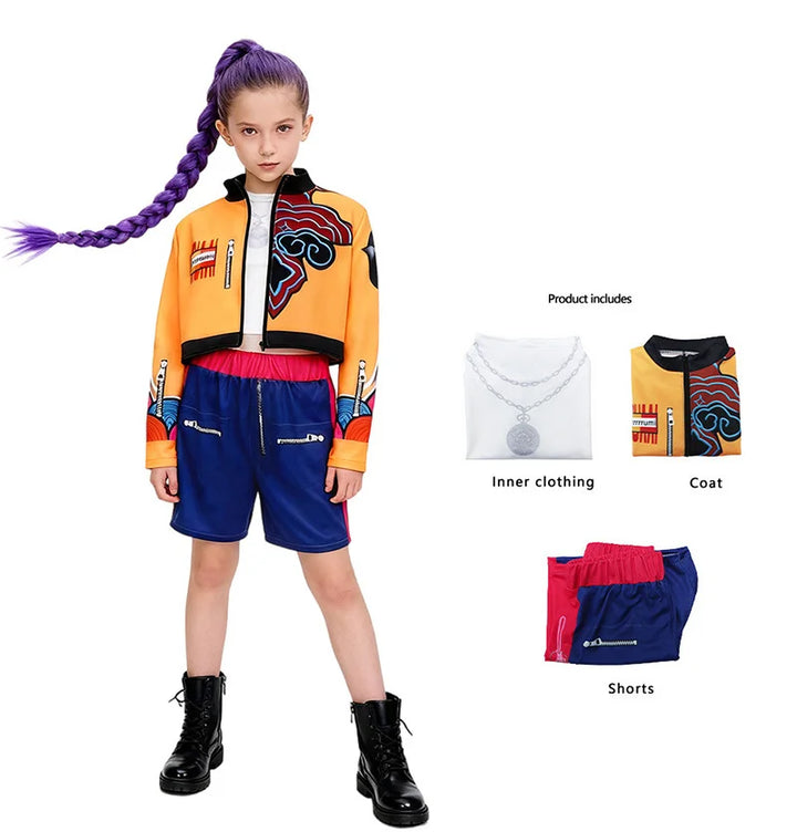 Bestsellers Anime TV Movies Costumes K-POP Demon Hunters Clothes Set Wearing Wig Halloween Carnival Easter Stage Costumes