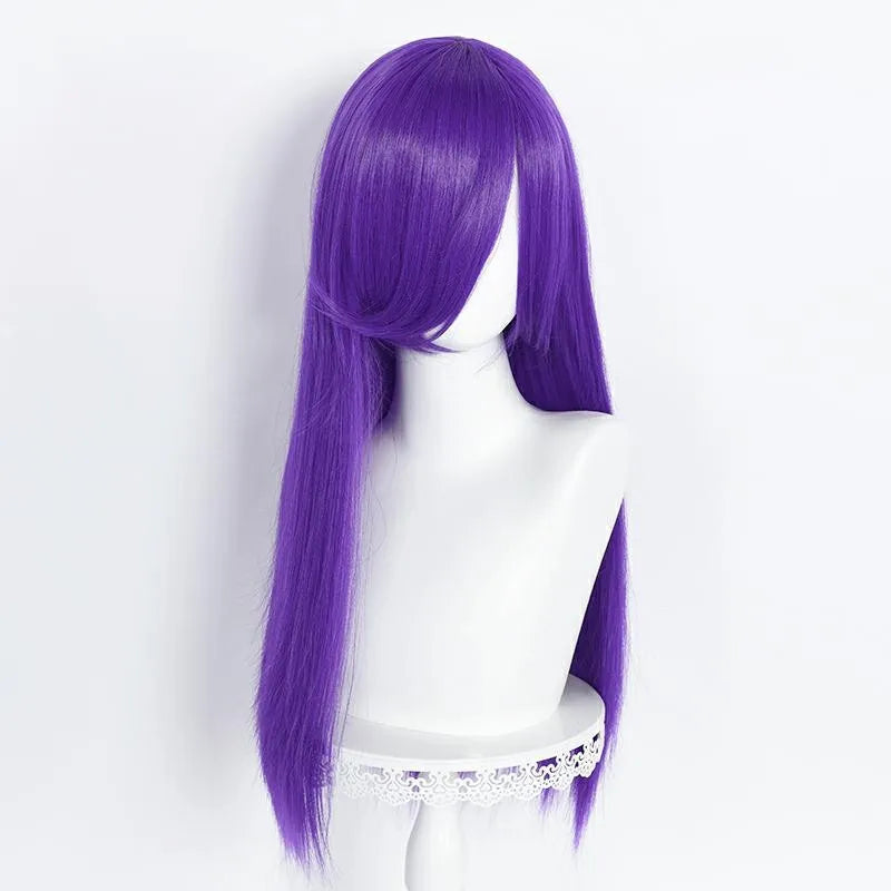60cm Long Straight Multi Colors MSN Wig Synthetic Anime Halloween Party Heat Resistant Cosplay Hair Wigs With Bangs