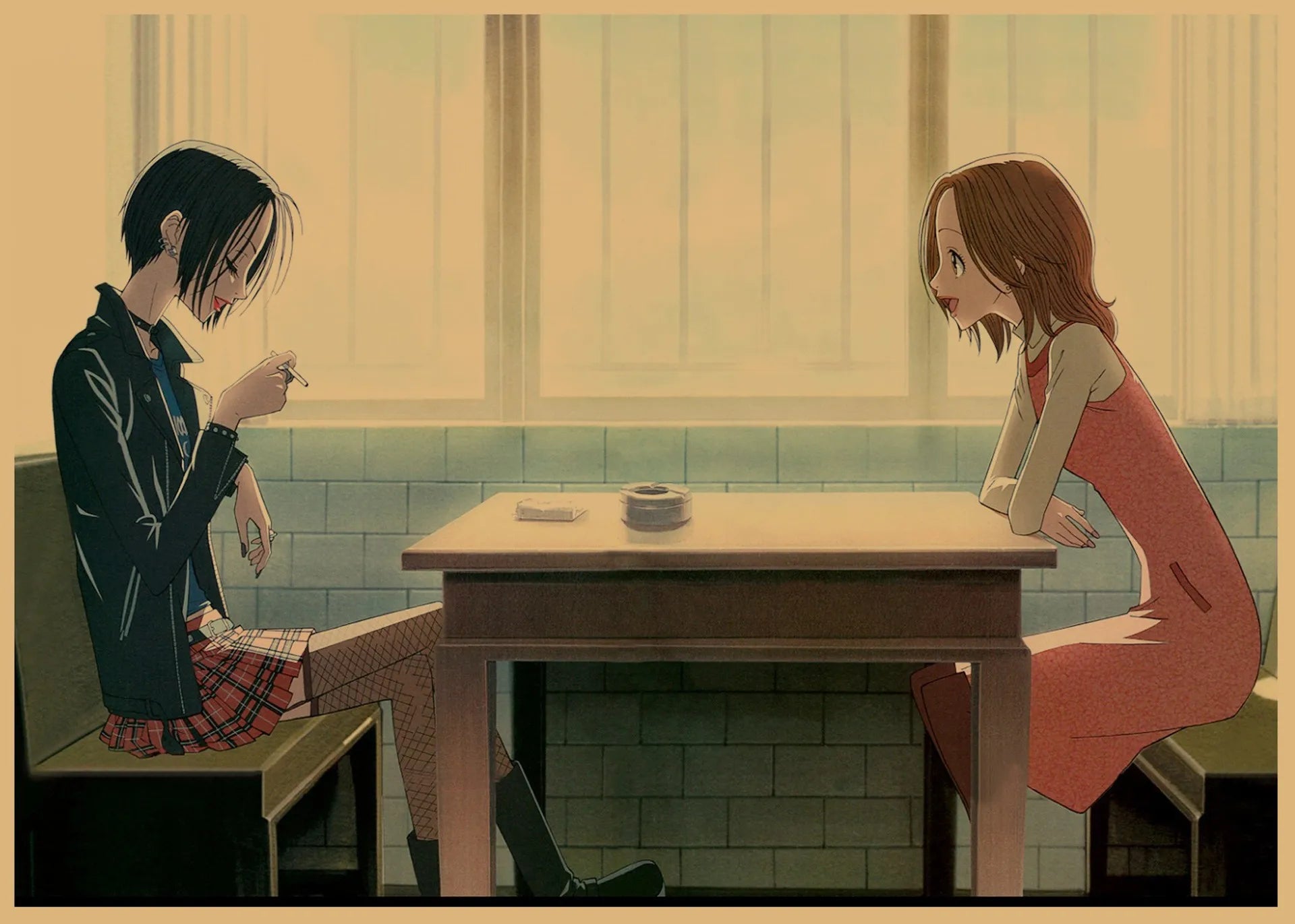 NANA Yasawa Japanese Retro Kraft Paper Anime Poster Bar Cafe Decoration Wall Painting 142