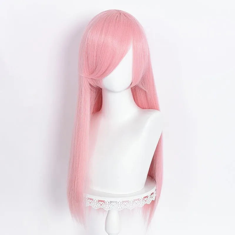 60cm Long Straight Multi Colors MSN Wig Synthetic Anime Halloween Party Heat Resistant Cosplay Hair Wigs With Bangs