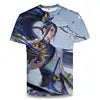 Evertop Custom Logo 3D Digital Printed Breathable Polyester Anime T-shirt for Men Women and Kids Short Sleeve O-Neck