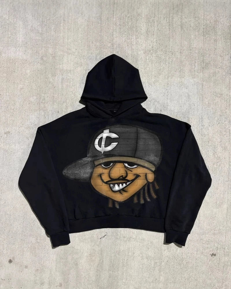 Hoodie Manufacturers for Clothing Brand Custom 350 GSM and 380 GSM 100% Cotton Oversized Anime Hoodie in Bulk US Sizes