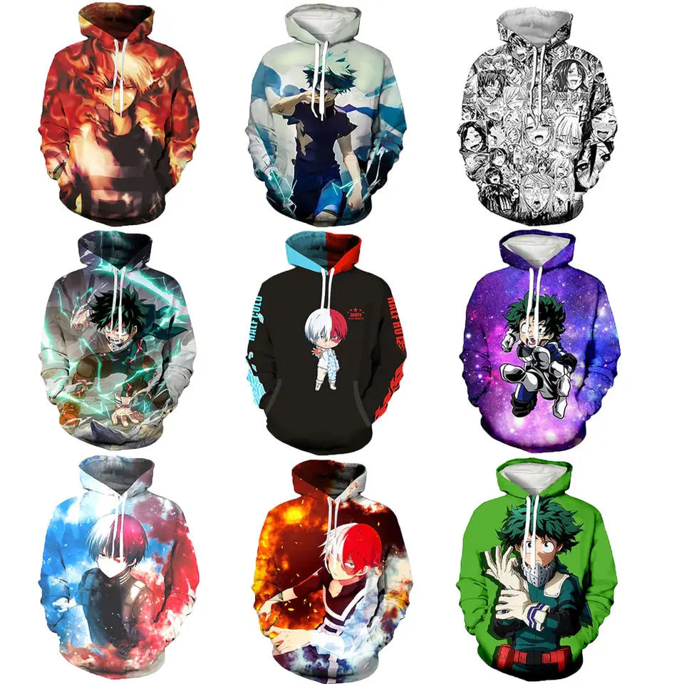 Hot 2025 New Shipping Graphic Sublimation Hoodie Sweatshirts Anime Hoodie Print All for Men Felpa Casual Woven Plain Dyed V-neck