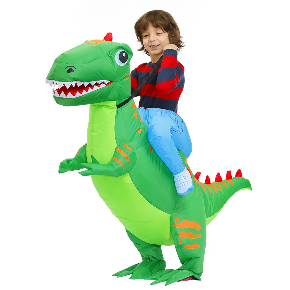 High Quality Children's Dinosaur Costume Set Anime Role Play Inflatable Suit Air Filling Custom Logo Printed All Party Supplies