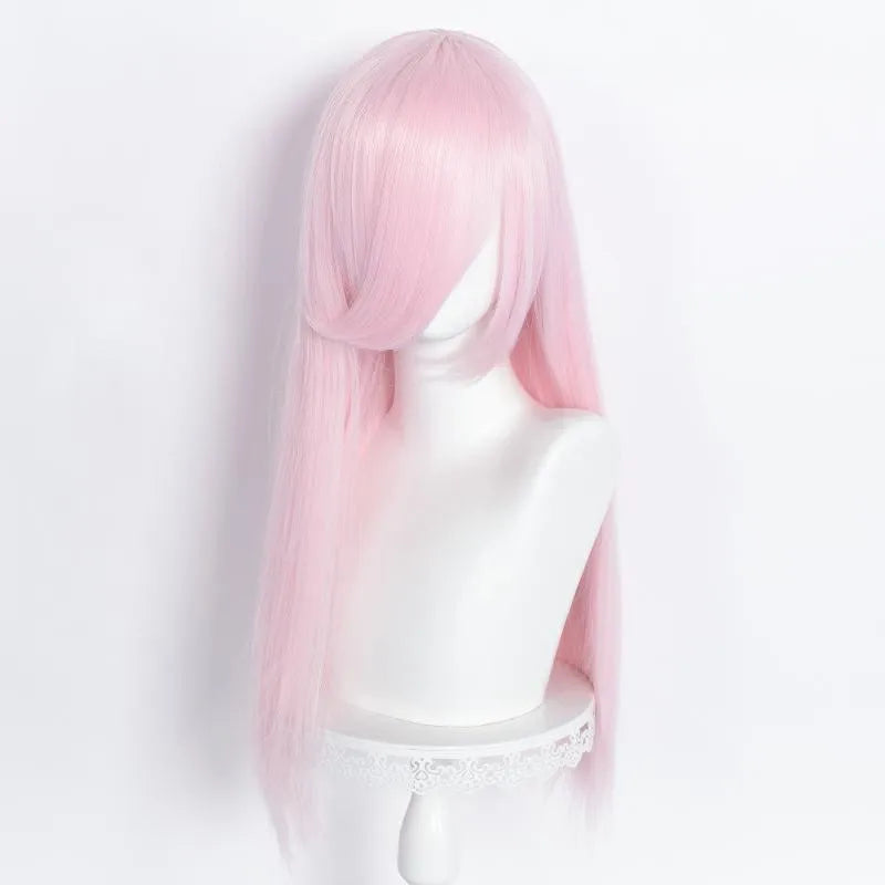 60cm Long Straight Multi Colors MSN Wig Synthetic Anime Halloween Party Heat Resistant Cosplay Hair Wigs With Bangs