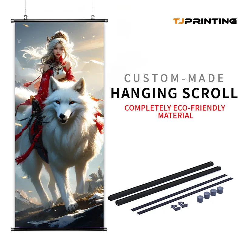 Wholesale Poster Banner Custom Printing Design Hanging Picture Cartoon Anime Wall Scroll for Decoration