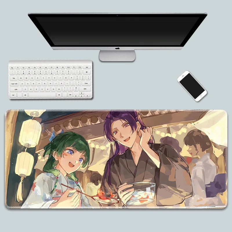 The Apothecary Diaries Gaming Mouse Pad Kawaii Colorful Extended for Mouse and Keyboard Non-Slip with Anime Cute Girl Design