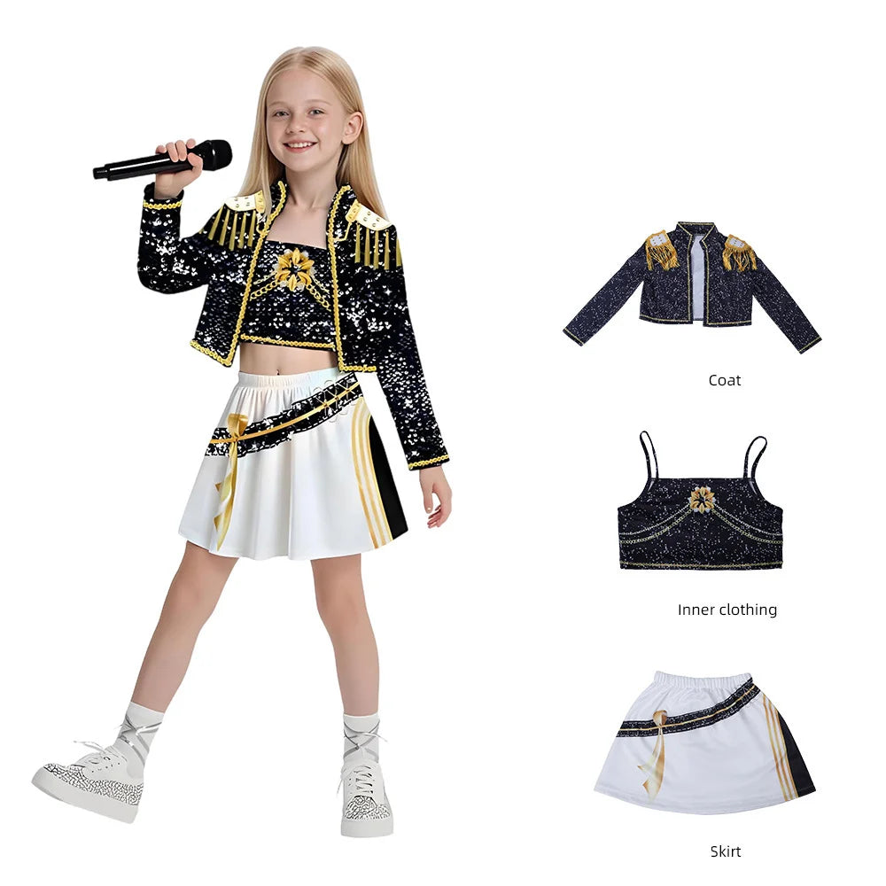 Bestsellers Anime TV Movies Costumes K-POP Demon Hunters Clothes Set Wearing Wig Halloween Carnival Easter Stage Costumes
