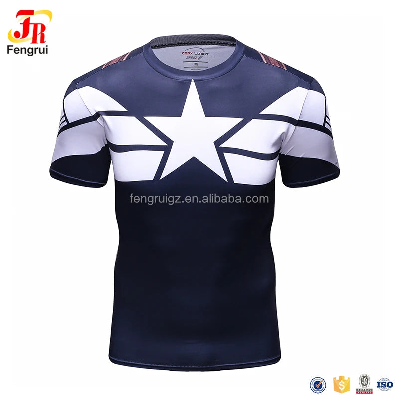 Custom 3D Printed T-Shirt - Breathable Quick-Dry Rash Guard Tee | Superhero, Anime, Personalized Design