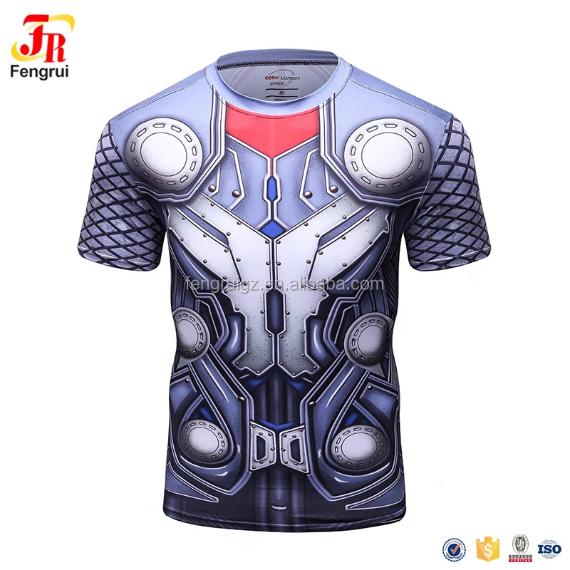 Custom 3D Printed T-Shirt - Breathable Quick-Dry Rash Guard Tee | Superhero, Anime, Personalized Design