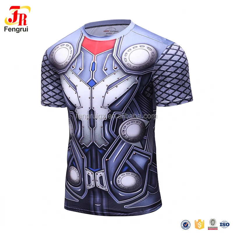 Custom 3D Printed T-Shirt - Breathable Quick-Dry Rash Guard Tee | Superhero, Anime, Personalized Design