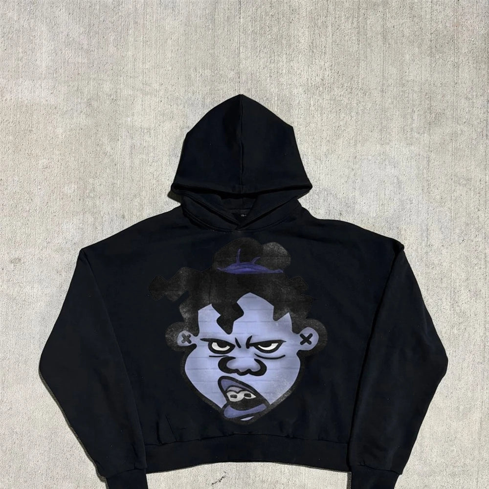 Hoodie Manufacturers for Clothing Brand Custom 350 GSM and 380 GSM 100% Cotton Oversized Anime Hoodie in Bulk US Sizes