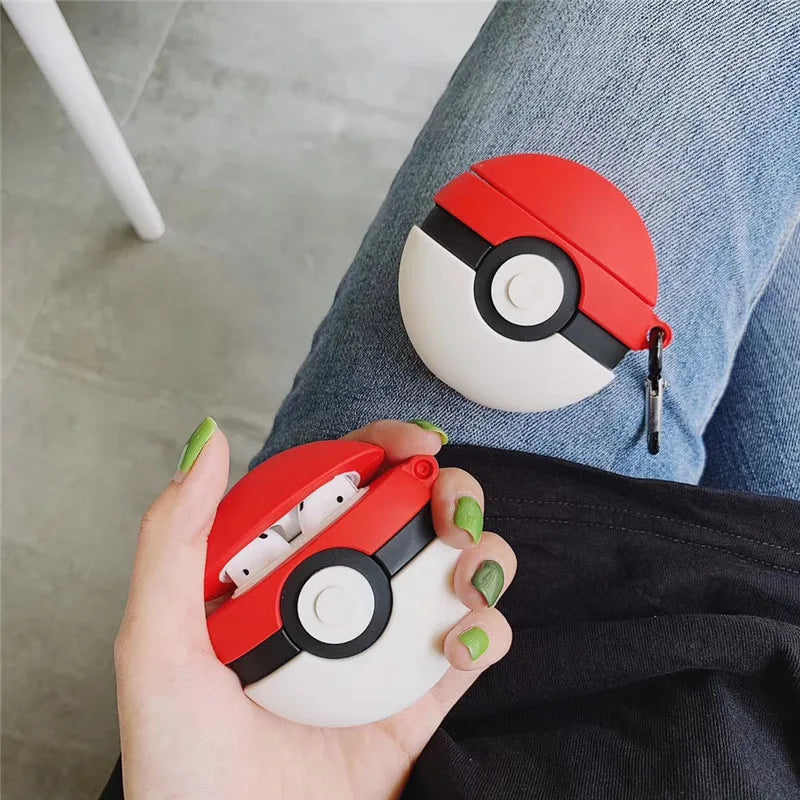 Hot Sale 3D Cartoon Elf Ball Design Earphone Case with Clip for Airpods Pro Cute Anime Style Protective Cover for Airpods 1/2/3