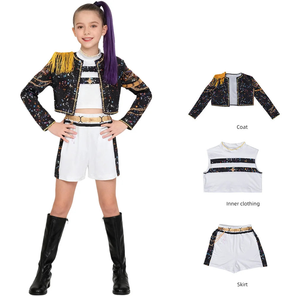 Bestsellers Anime TV Movies Costumes K-POP Demon Hunters Clothes Set Wearing Wig Halloween Carnival Easter Stage Costumes