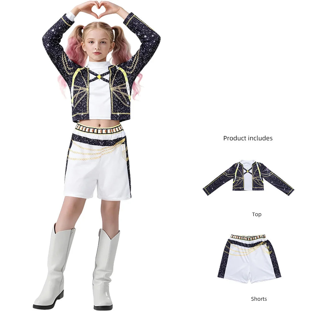 Bestsellers Anime TV Movies Costumes K-POP Demon Hunters Clothes Set Wearing Wig Halloween Carnival Easter Stage Costumes
