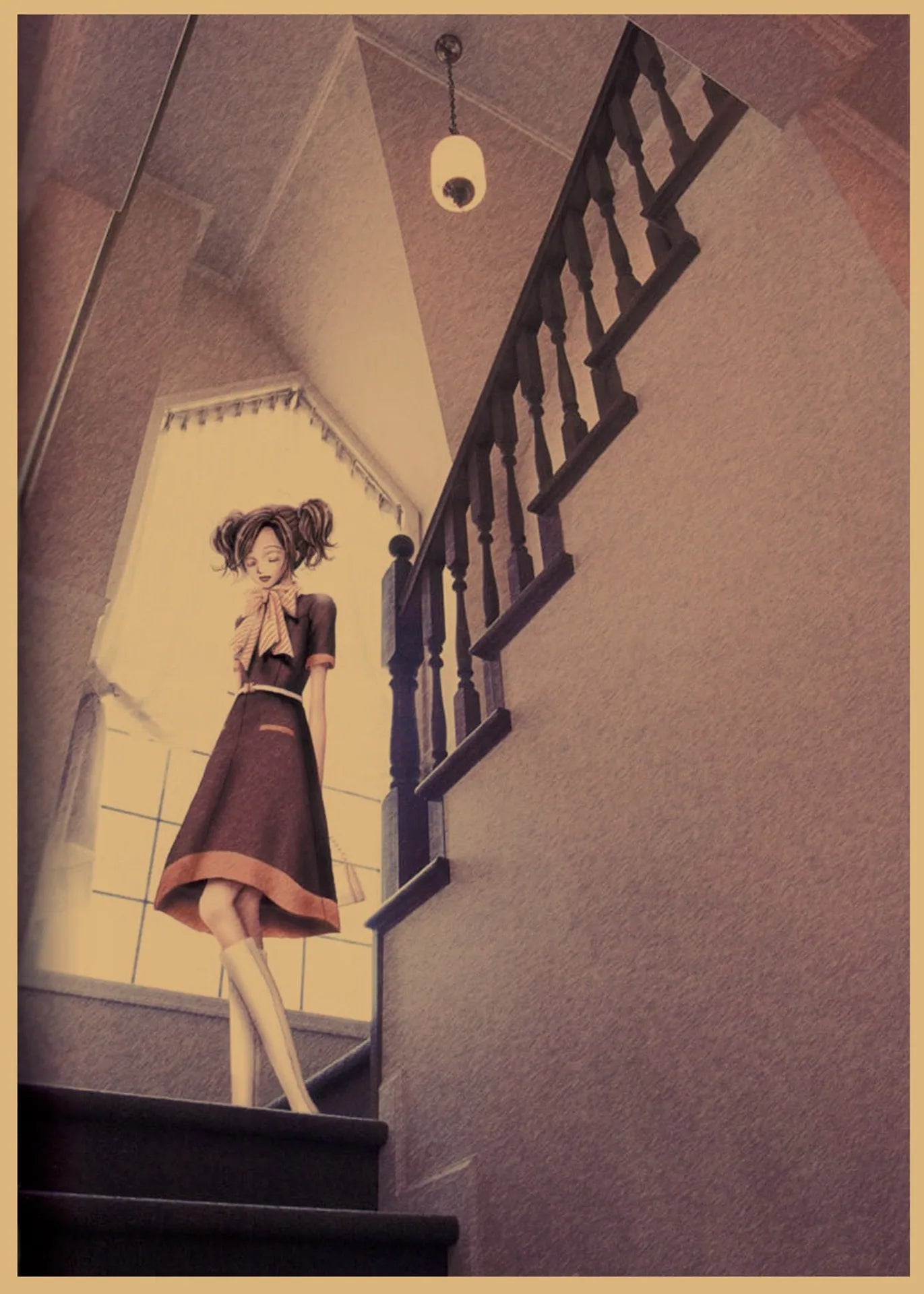 NANA Yasawa Japanese Retro Kraft Paper Anime Poster Bar Cafe Decoration Wall Painting 142