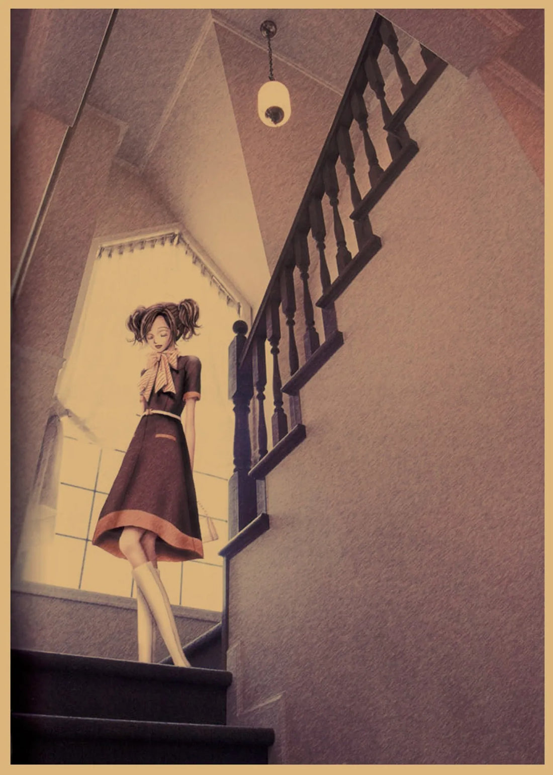 NANA Yasawa Japanese Retro Kraft Paper Anime Poster Bar Cafe Decoration Wall Painting 142