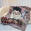Hot Models Personalized Cotton Polyester Tassel Jacquard Custom Anime Woven Tapestry Blanket Throw With Best Services