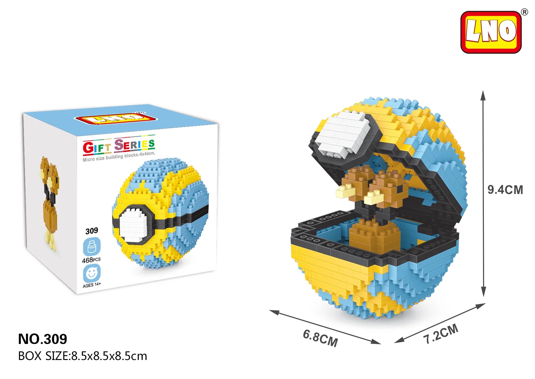 New Plastic Mini Block Micro Building Brick Anime Poke Pet Ball Construction and Model Toy for Kids Age 5 to 7 Years