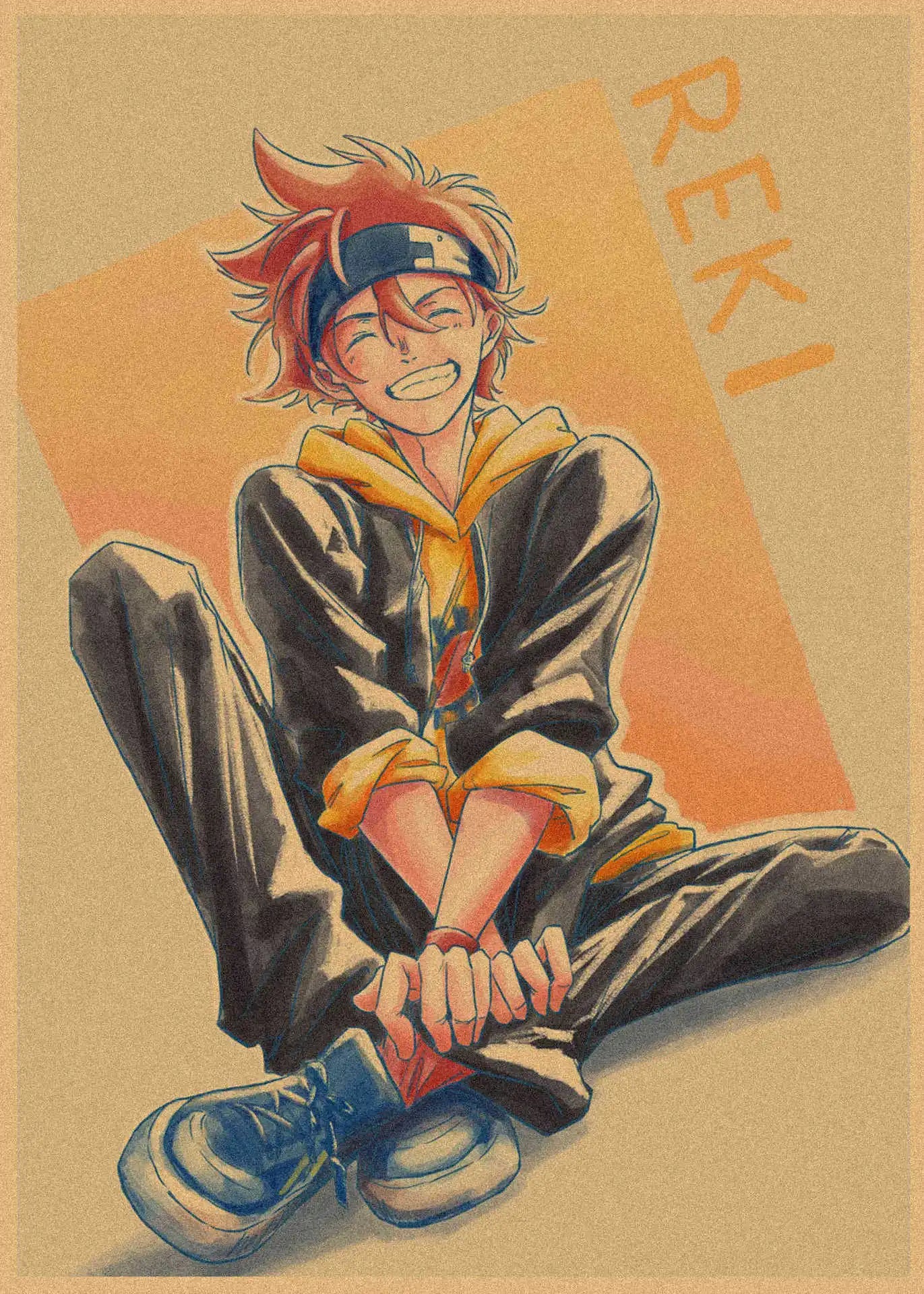 Japanese Sports Infinity Skateboard Kraft Paper Anime Poster Retro Decorative Wall Painting Mural 359