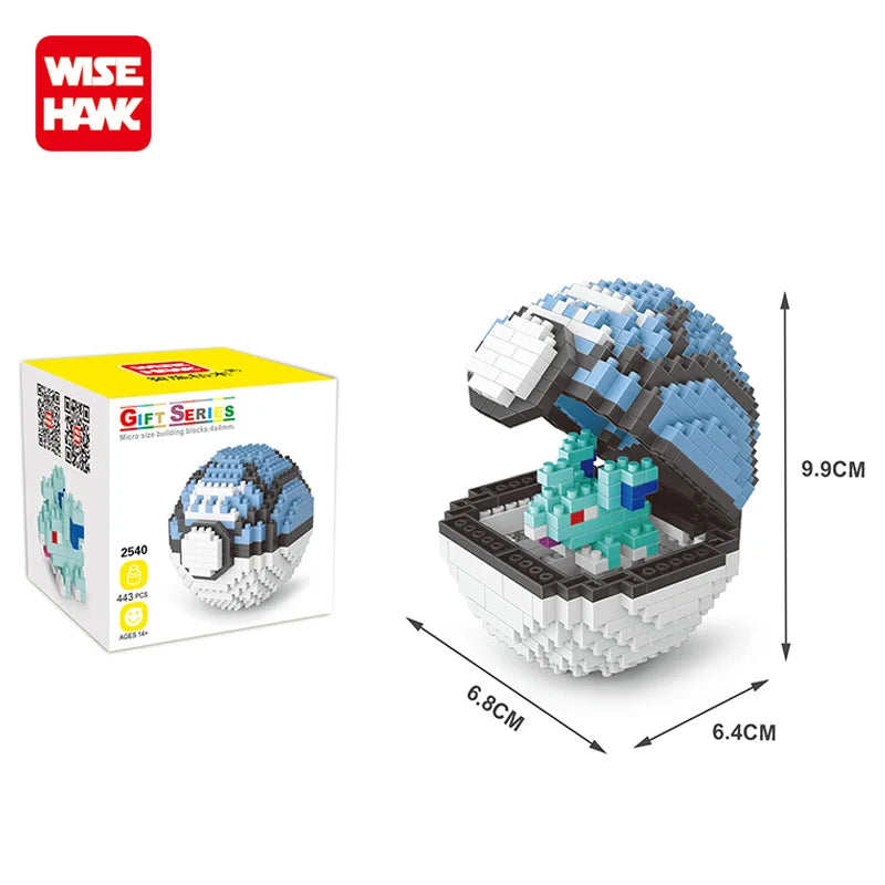 New Plastic Mini Block Micro Building Brick Anime Poke Pet Ball Construction and Model Toy for Kids Age 5 to 7 Years