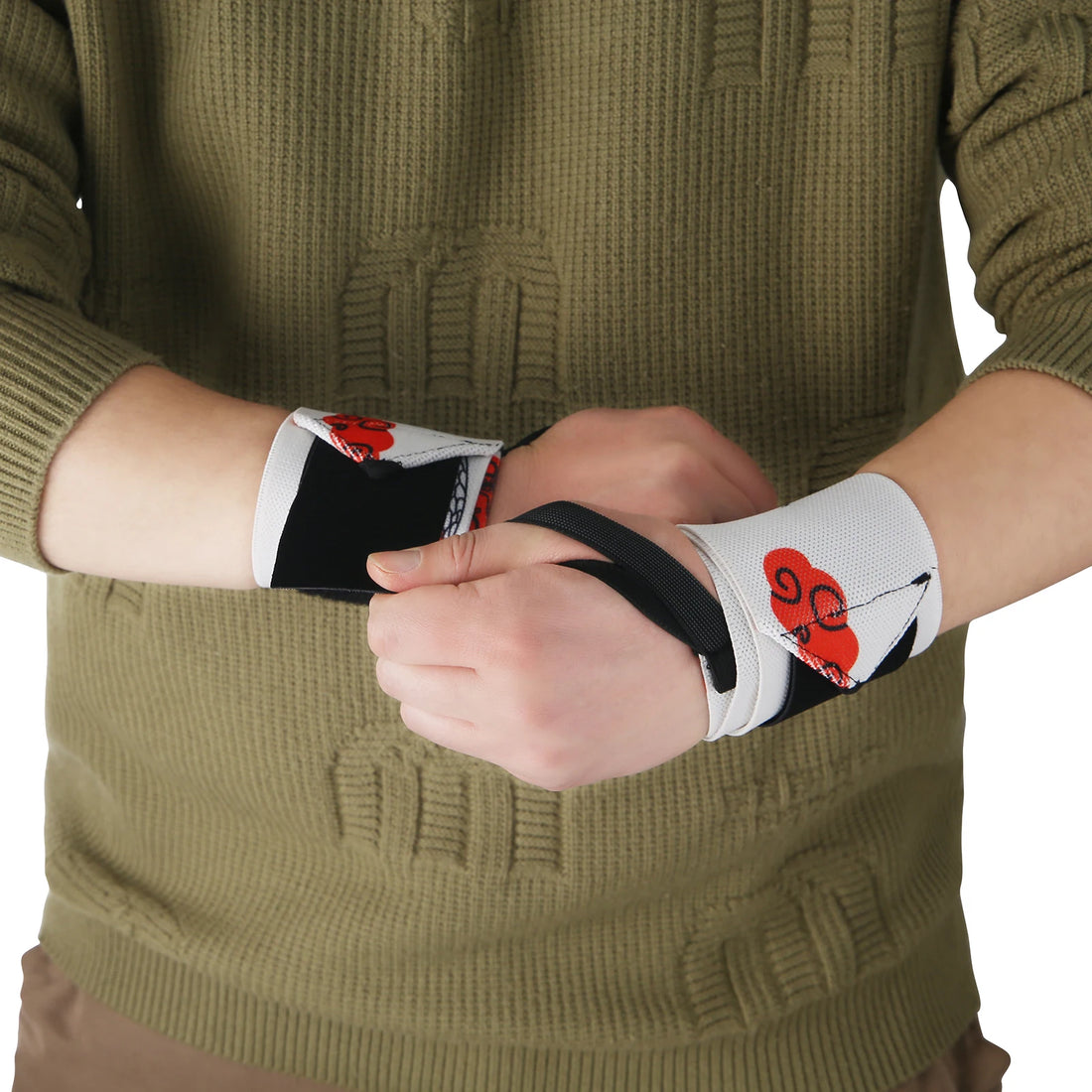OEM Anime Berserk Weight Lifting Wrist Support Straps Anime Wrist Bands Weight Lifting Wrist Wraps with Thumb Loop