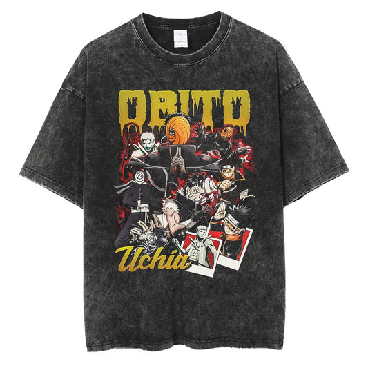 Summer Men's T-Shirt 100% Cotton 180g Oversized Casual Jersey Harajuku Anime Digital Printing Heavy Weight Vintage