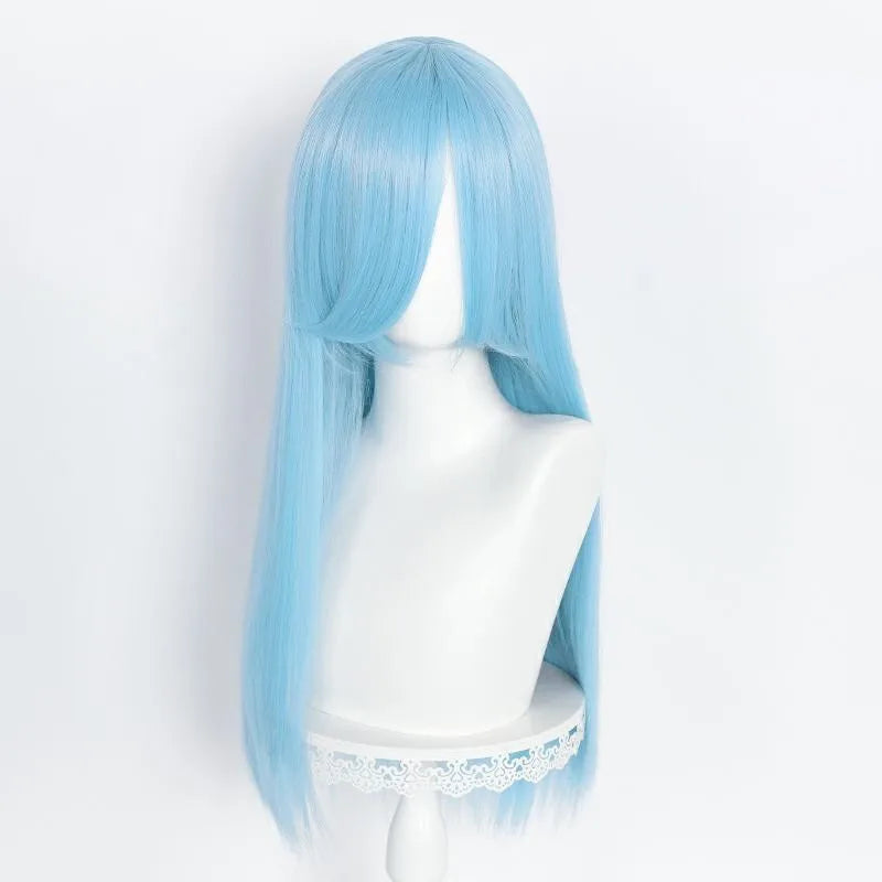 60cm Long Straight Multi Colors MSN Wig Synthetic Anime Halloween Party Heat Resistant Cosplay Hair Wigs With Bangs